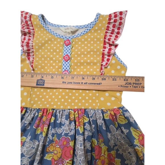 Matilda Jane Around the Globe Dress The Adventure Begins Girls Size 8 Apple G8.1 - Picture 6 of 8